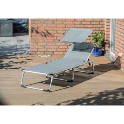 Dreibeinliege Klappliege XXL mit Sonnendach ^ Haveson Discount