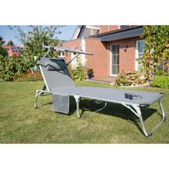 Dreibeinliege Klappliege XXL mit Sonnendach ^ Haveson Discount