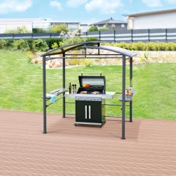 Grillpavillon Portland 240 x 230 x 150 cm anthrazit ^ Haveson Outlet