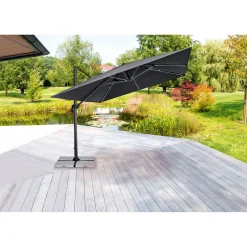 LED-Ampelschirm Cremona 300 x 300 cm anthrazit ^ Haveson