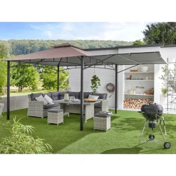 Pavillon cappuccinofarben 330 x 330 cm ^ Haveson Online