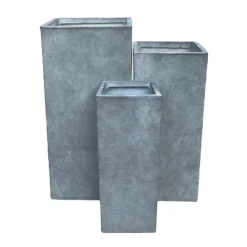 Pflanzsäule Wiped grey 28 x 28 x 60 cm ^ Haveson Online