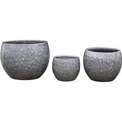 Pflanztopf Glasierter Stein LxBxH 21 x 21 x 17 cm ^ Haveson Discount