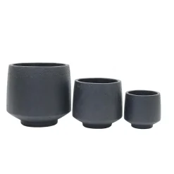 Pflanztopf PORES anthrazit 42 x 42 x 38 cm ^ Haveson Online