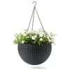 Rattan-Pflanzampel Durchmesser 35 cm anthrazit ^ Haveson