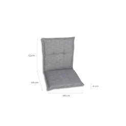 Sitzauflage Niederlehner 100x48x4cm hellgrau ^ Haveson Best