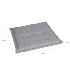 Sitzkissen Marlen 48x48x4cm hellgrau ^ Haveson Online