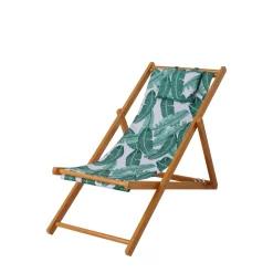 Strandstuhl Palmenblatt Hartholz mit Kopfkissen klappbar ^ Haveson Best