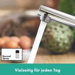 HG SP-Armatur Zesis M33,chrom,Keramik-Mischsystem,schwenkbar,Niederdruck ^ Hansgrohe New