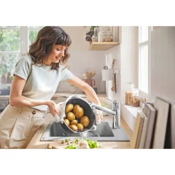 HG SP-Armatur Zesis M33,chrom,Keramik-Mischsystem,schwenkbar,Niederdruck ^ Hansgrohe New