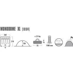 Zelt Monodome XL blau/grau ^ High Peak Clearance