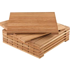 Holz-Klickfliese Bangkirai braun 50 x 50 cm ^