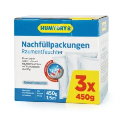 Nachfüllpack Raumentfeuchter PREMIUM 3 x 450g ^ Humydry Online