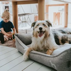 Hundesofa Prag grau 90 x 70 cm ^ Hunter Hot
