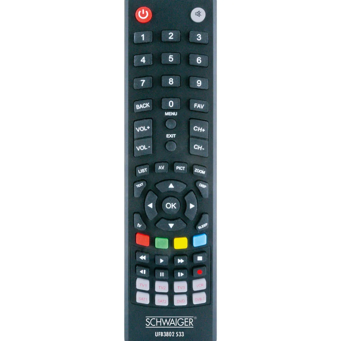 8in1 Universalfernbedienung 58 TastenDatenbank ^ Schwaiger Sale