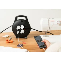 Kabelbox Vario-Line VL2-X 10m USB4-fach schwarz H05VV-F 3G1,5 2xUSB ^ Brennenstuhl New