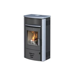 Kaminofen Stockholm 4.0 6,5kW GranitAnschl. oben 150mm ^ Clearance