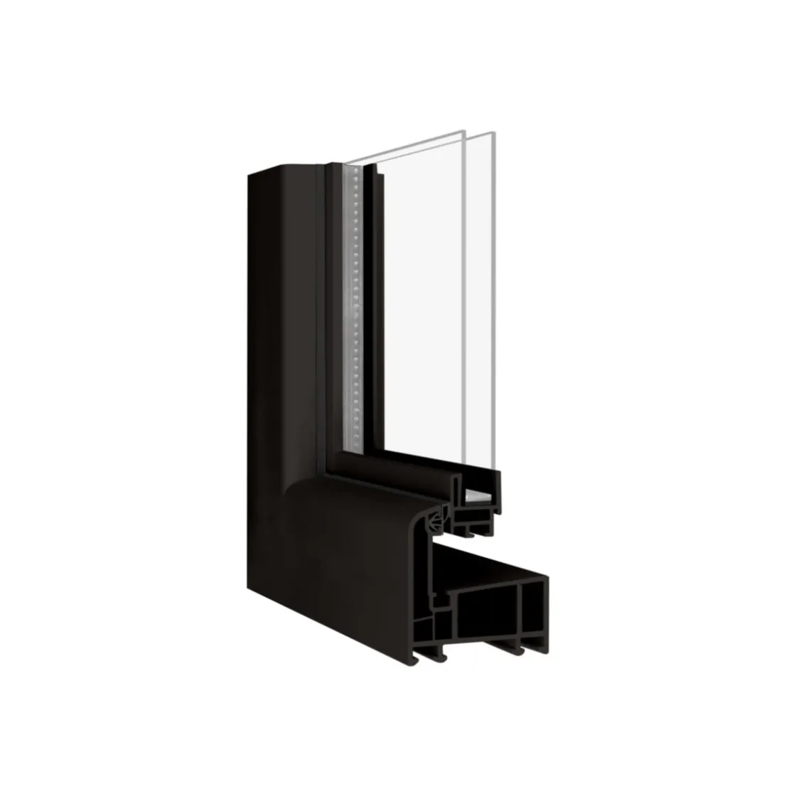 Kippfenster Q59 600 x 500 mm ISO Glas braun ^ Clearance