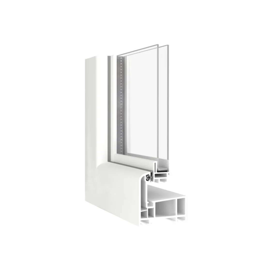 Kippfenster Q59 1000 x 600 mm ISO Glas weiss ^ New