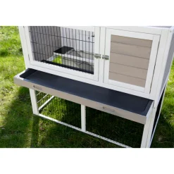 Kleintierstall Lucky 115 x 100 x 65 cm weiß-braun ^ Sale