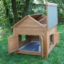 Kleintierstall 105 x 108 x 100 cm braun ^ Best