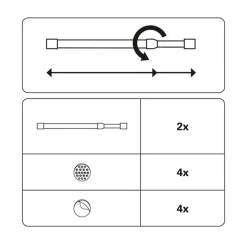 Klemmstange 80/90, 9 MM ^ Gardinia New
