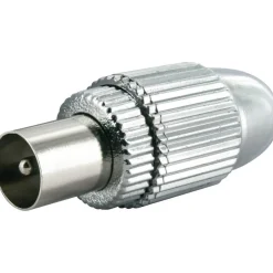 Koax-Stecker HQ 1Stück silber ^ Schwaiger Best