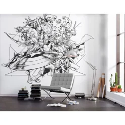 Vlies Fototapete Avengers Black and White 300x280 cm ^ Komar Sale