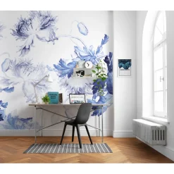 Vlies Fototapete Blue Silhouettes 350x250 cm ^ Komar Discount