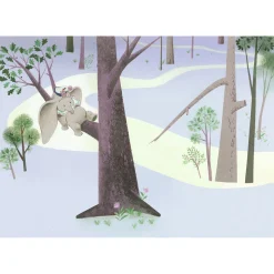 Vlies Fototapete Dumbo Sleep on Tree 400x280 cm ^ Komar Online