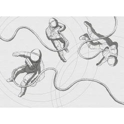 Vlies Fototapete Extraordinary Astronauts 400x280 cm ^ Komar Best
