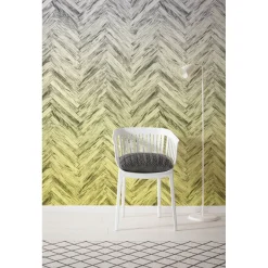 Vlies Fototapete Herringbone Yellow 400x250 cm ^ Komar Sale