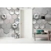 Vlies Fototapete Hexagon Concrete 400x250 cm ^ Komar Outlet