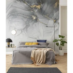Vlies Fototapete Ink Gold Fluid 300x280 cm ^ Komar Discount
