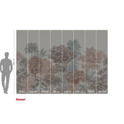 Vlies Fototapete Painted Trees 400x280 cm ^ Komar Discount