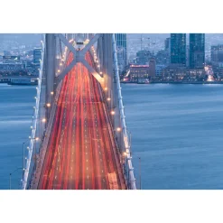 Vlies Fototapete San Francisco Blues 300x200 cm ^ Komar