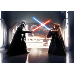 Vlies Fototapete Star Wars Vader vs. Kenobi 300x200 cm ^ Komar Sale