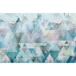 Vlies Fototapete Triangles Blue 400x250 cm ^ Komar Outlet