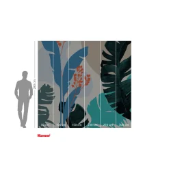 Vlies Fototapete Tropical Shapes 300x280 cm ^ Komar Online