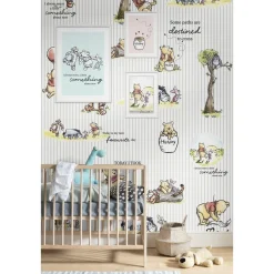 Vlies Fototapete Winnie the Pooh Stripes 200x280 cm ^ Komar