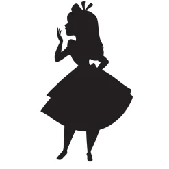 Wandbild Alice Silhouette 50x70 cm ^ Komar Best
