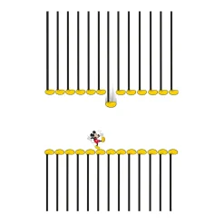 Wandbild Mickey Mouse Footlines 40x50 cm ^ Komar New