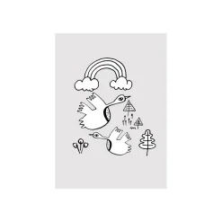 Wandbild Scribble Birdy 50x70 cm ^ Komar Online
