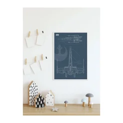 Wandbild Star Wars Blueprint X-Wing 50x70 cm ^ Komar Best