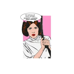Wandbild Star Wars Classic Comic Quote Leia 40x50 cm ^ Komar New