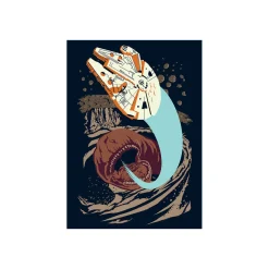 Wandbild Star Wars Classic Vector Asteroid Worm 50x70 cm ^ Komar Hot