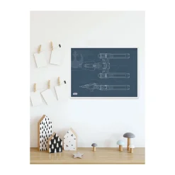 Wandbild Star Wars EP9 Blueprint Y-Wing 70x50 cm ^ Komar Best