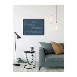 Wandbild Star Wars EP9 Blueprint Y-Wing 50x40 cm ^ Komar Hot