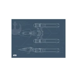 Wandbild Star Wars EP9 Blueprint Y-Wing 50x40 cm ^ Komar Hot
