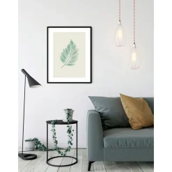 Wandbild Winter Tropics Black Panther Palm Leaf 40x50 cm ^ Komar New